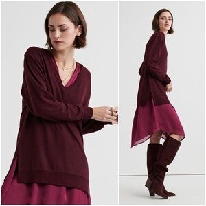 Lucky brand • cloud jersey vneck tunic sweater
